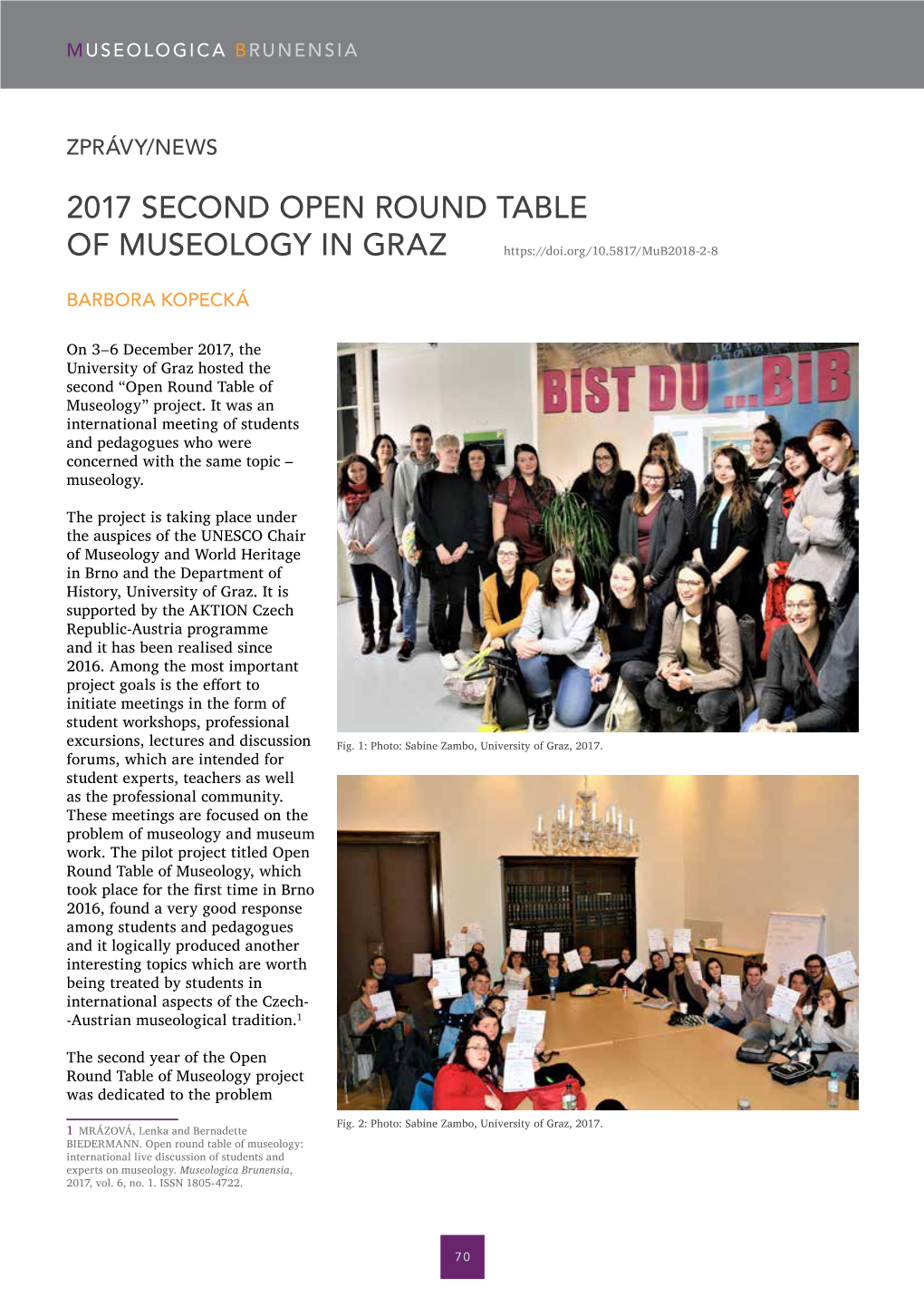 2017 Second Open Round Table of Museology in Graz