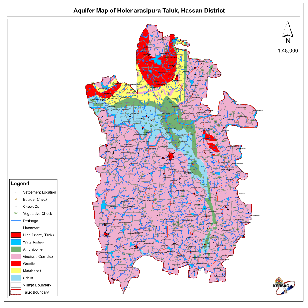 Aquifer Map of Holenarasipura Taluk, Hassan District