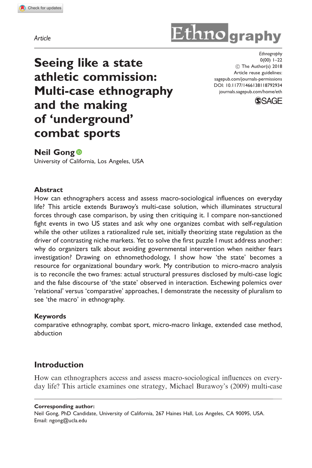 Multi-Case Ethnography and the Making of 'Underground'