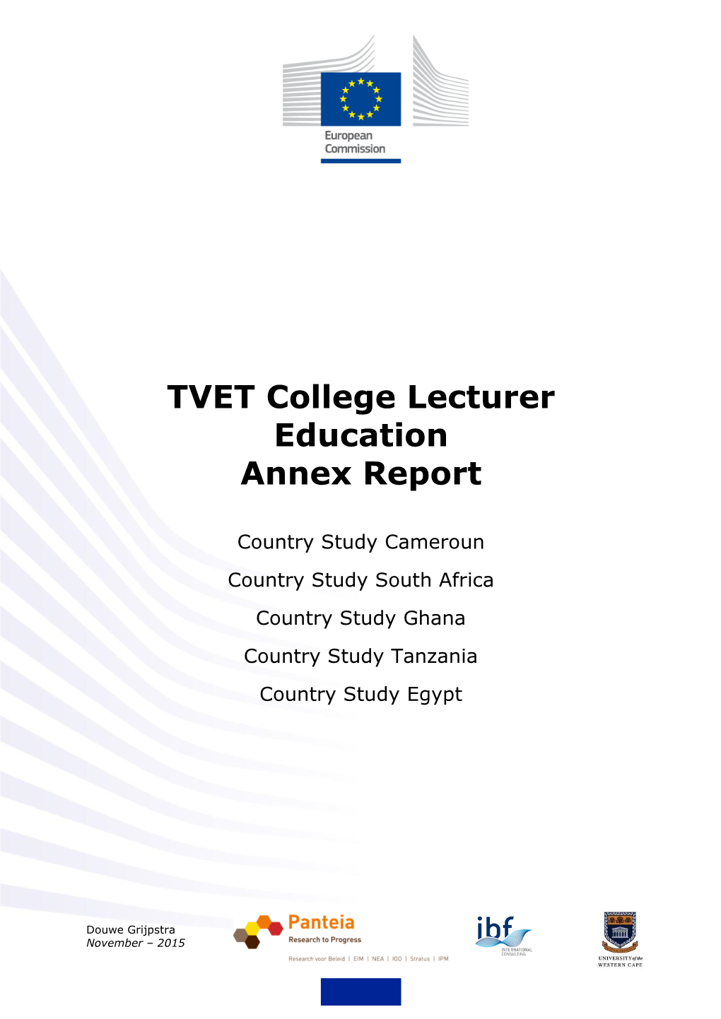 TVET College Lecturer Education Annex Report