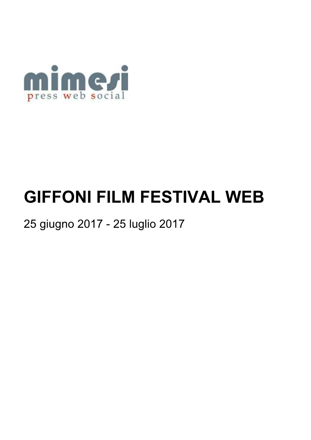 Giffoni Film Festival Web