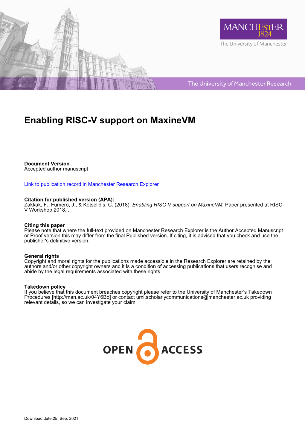 Enabling RISC-V Support on Maxinevm