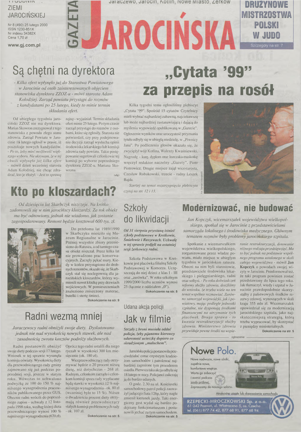 „Cytata '99” Za Przepis Na Rosół