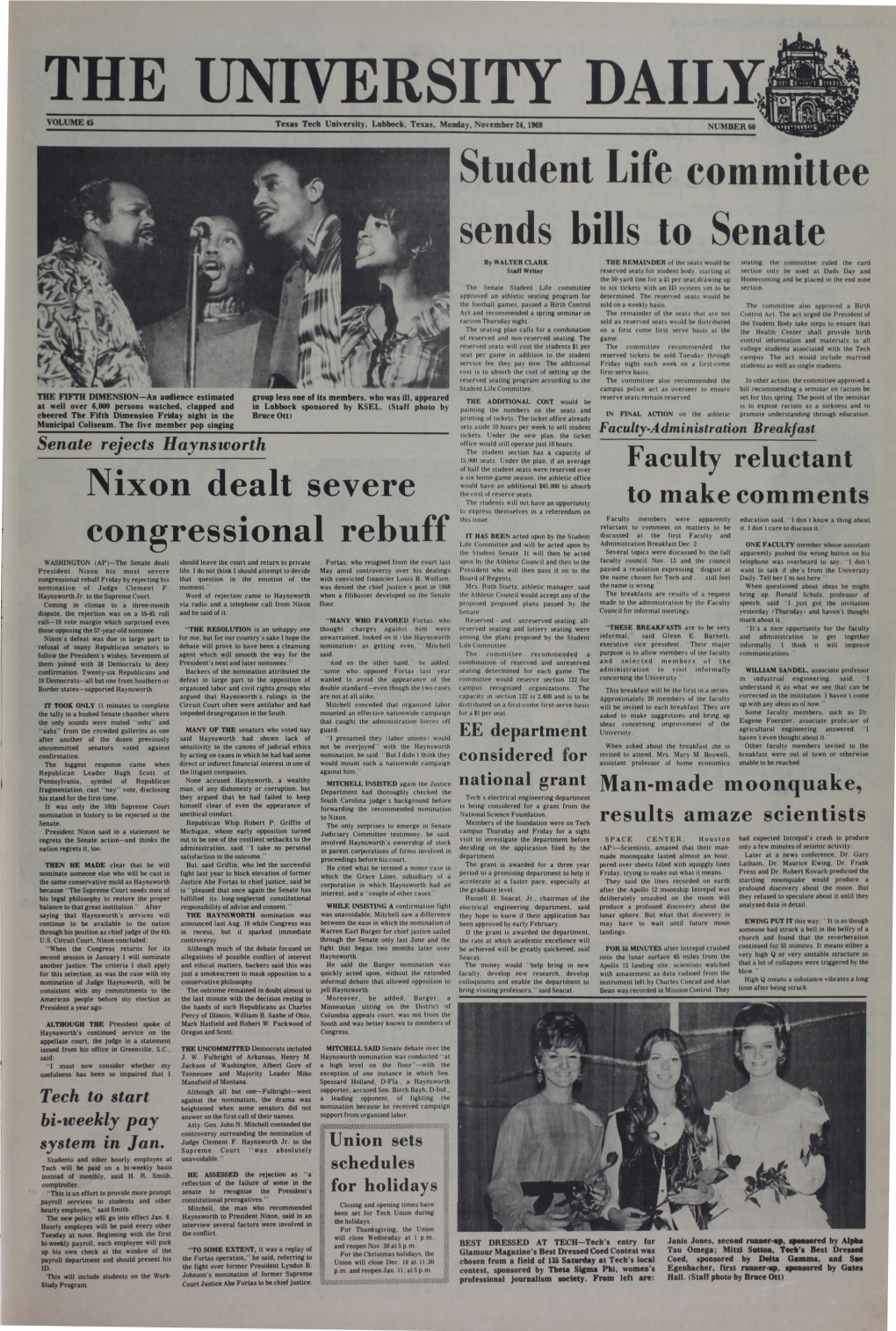Nixon Dealt Severe Congressional Rebuff