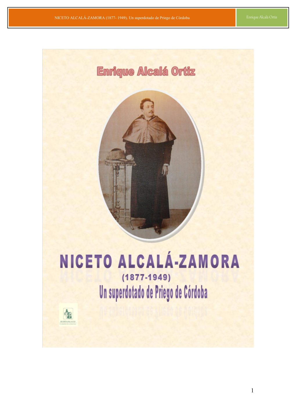 Niceto Alcalá-Zamora (1877- 1949)