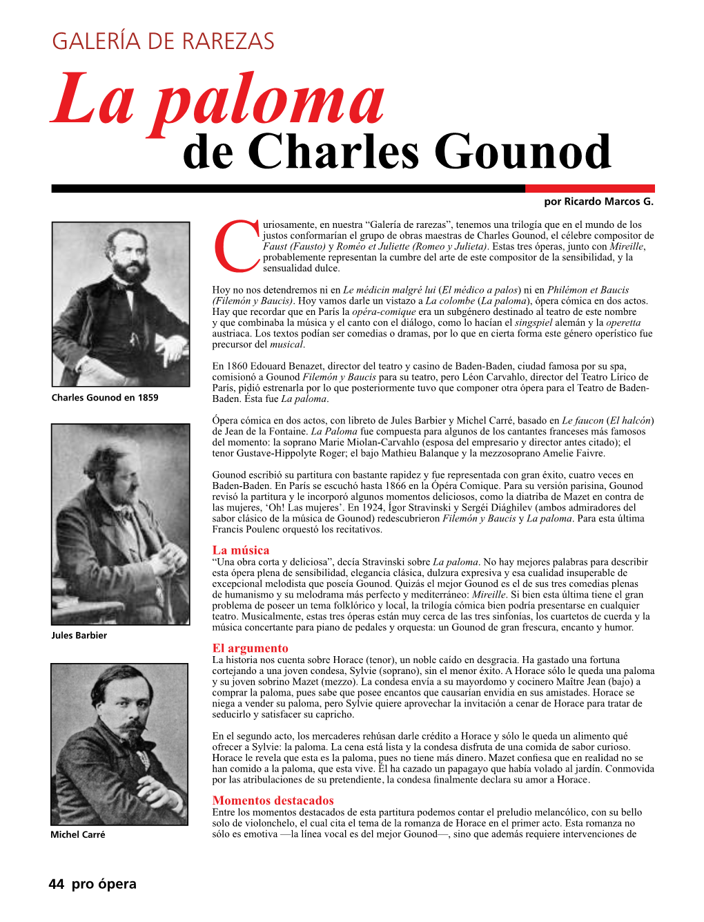 La Paloma De Charles Gounod