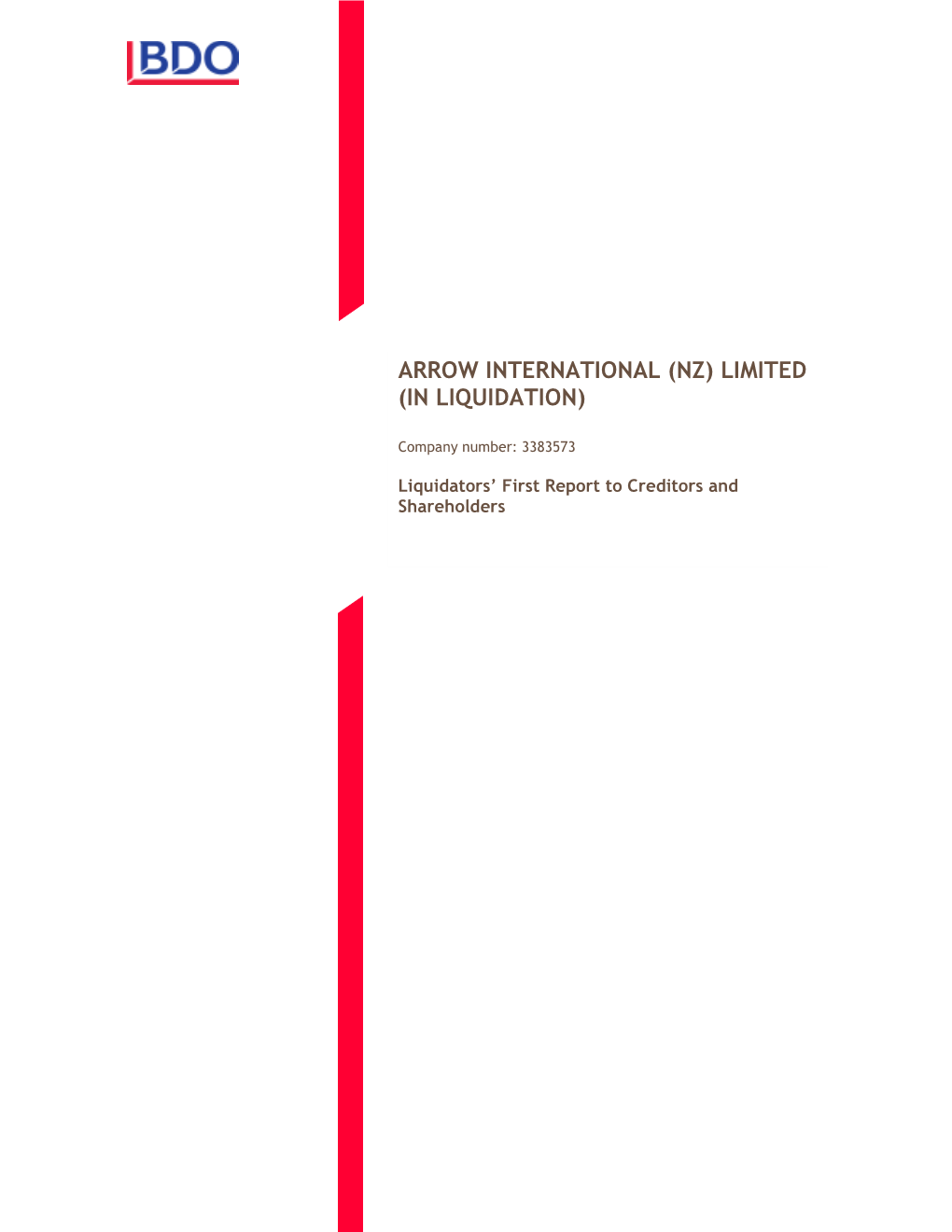 Arrow International (Nz) Limited (In Liquidation)