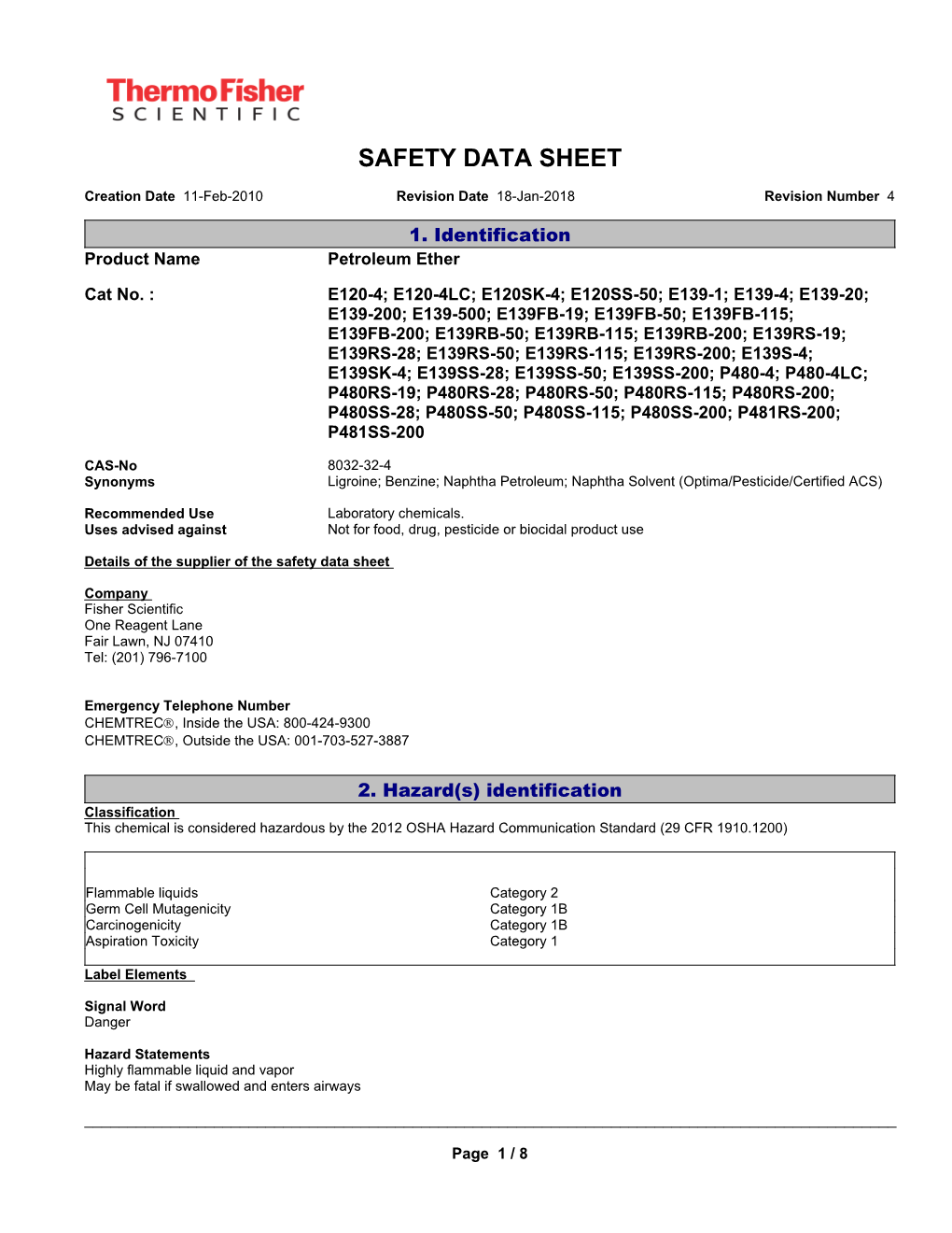 SDS.RA@Thermofisher.Com