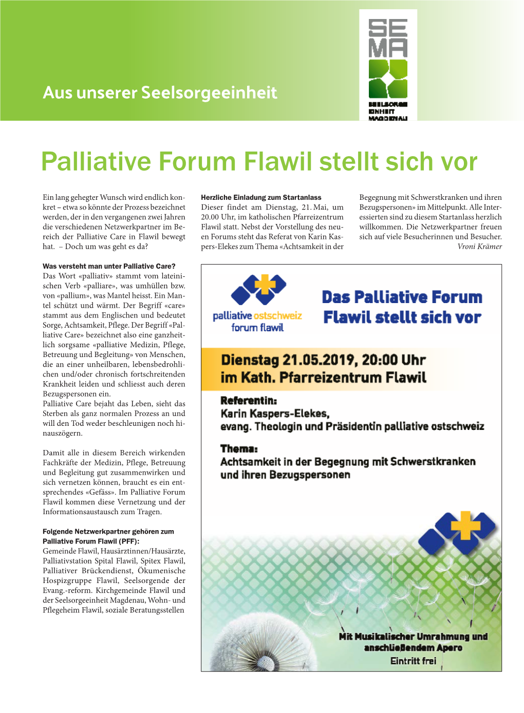 Palliative Forum Flawil Stellt Sich Vor