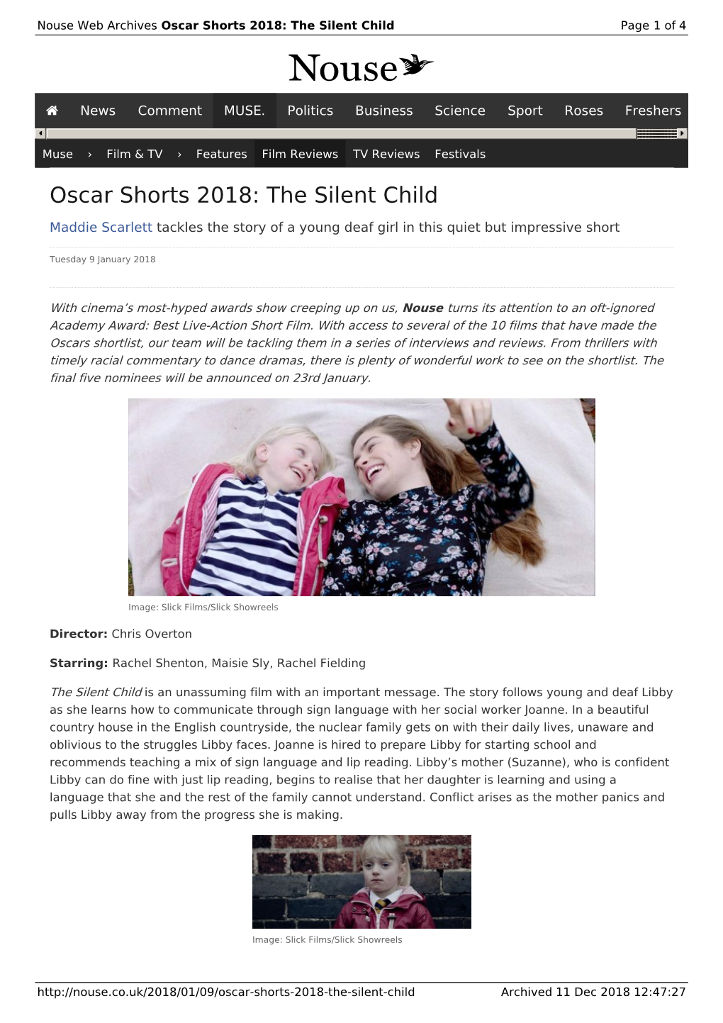 Oscar Shorts 2018: the Silent Child | Nouse
