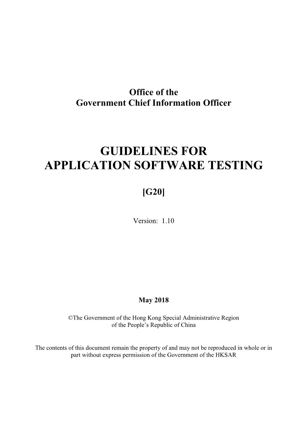 To Download PDF File of Guidelines for Application Software Testing