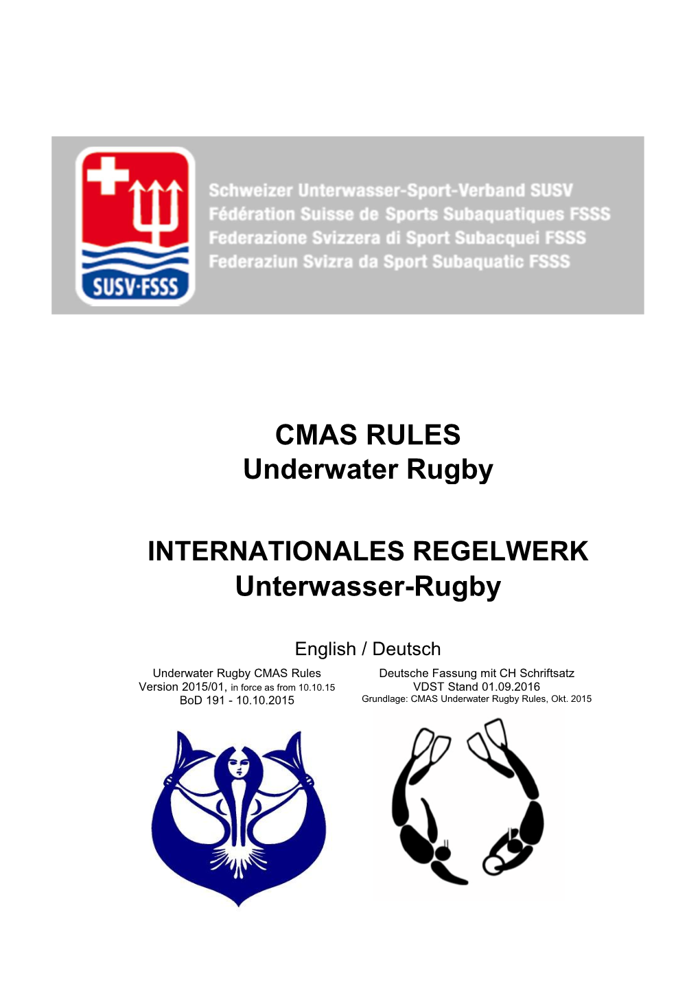 CMAS RULES Underwater Rugby Unterwasser-Rugby