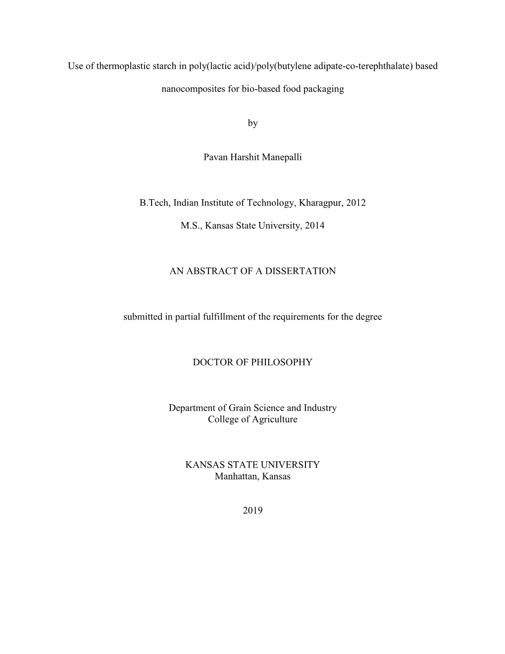 Use of Thermoplastic Starch in Poly(Lactic Acid)/Poly(Butylene Adipate-Co-Terephthalate) Based