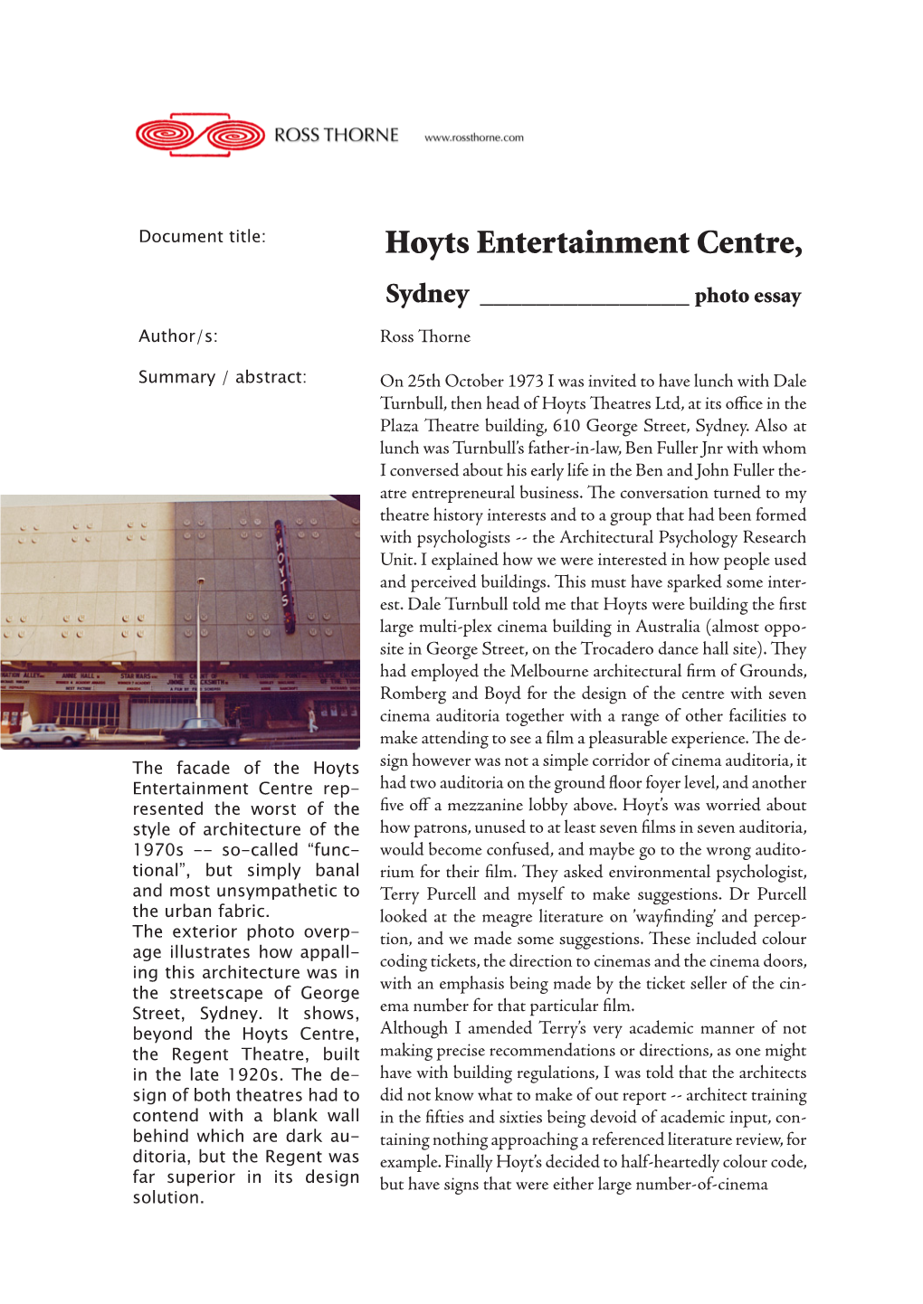 Hoyts Entertainment Centre