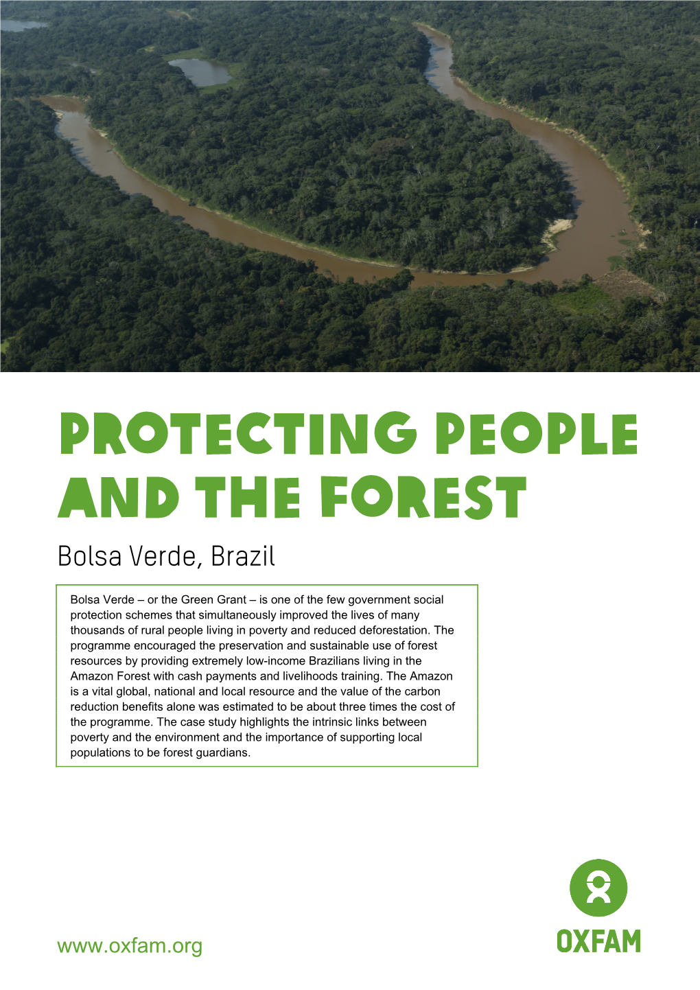 Protecting People and Forest: Bolsa Verde, Brazil