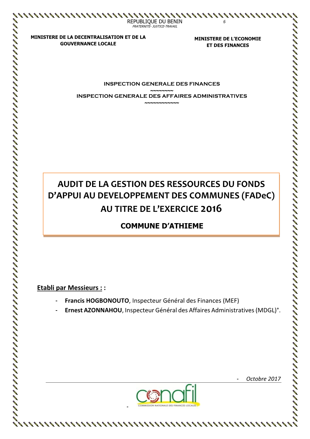 Athiémé Audit Fadec 2016