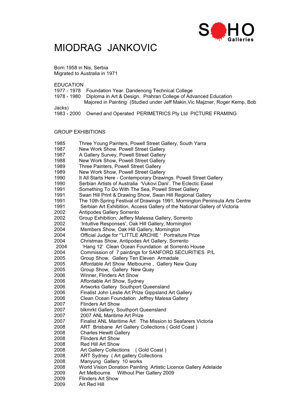 1977 - 1978 Foundation Year. Dandenong Technical College