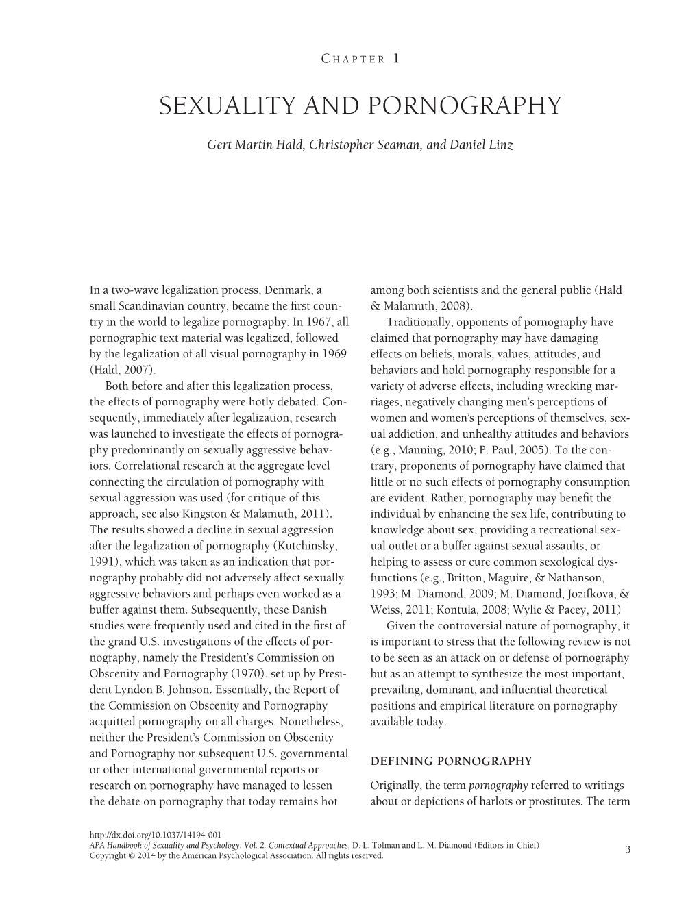 Sexuality and Pornography
