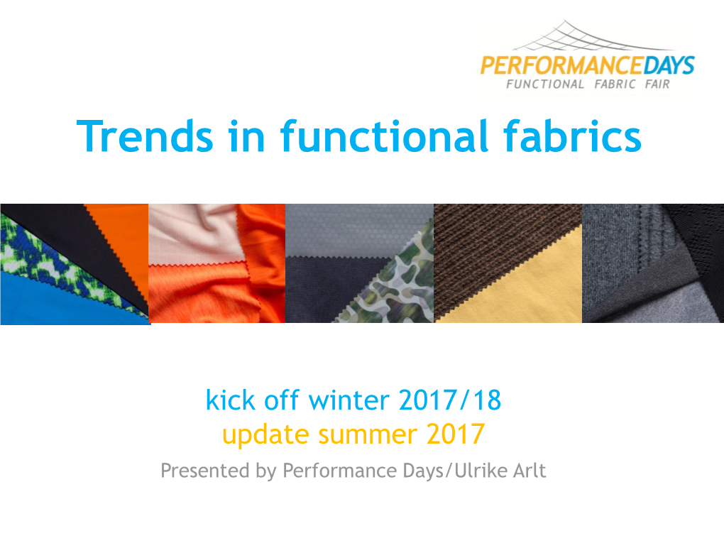 Trends in Functional Fabrics