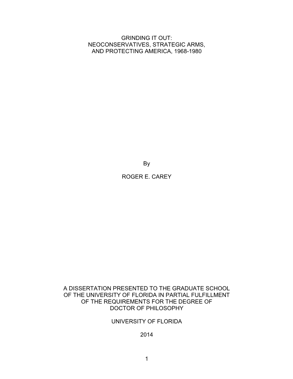 University of Florida Thesis Or Dissertation Formatting