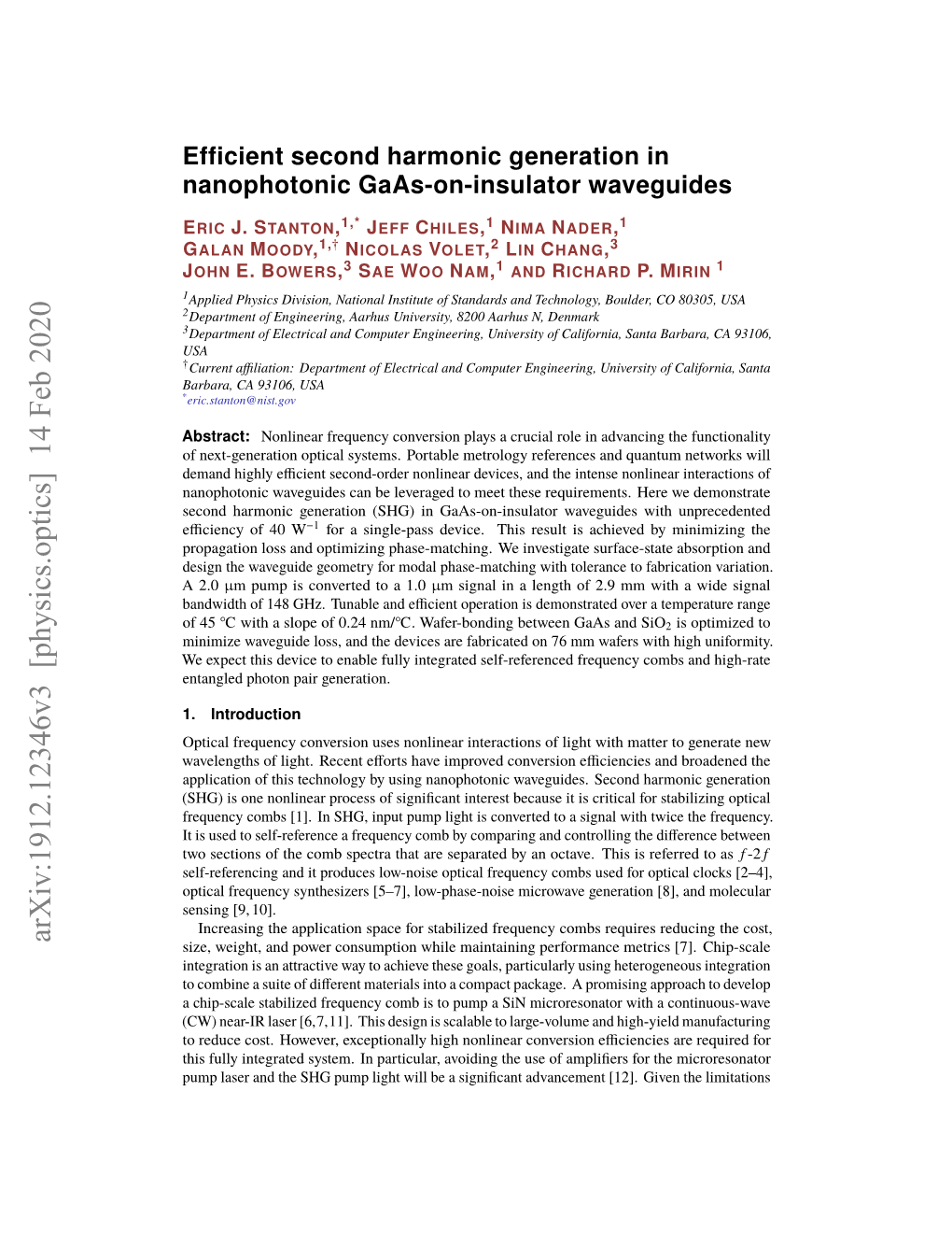 Efficient Second Harmonic Generation in Nanophotonic Gaas-On-Insulator Waveguides