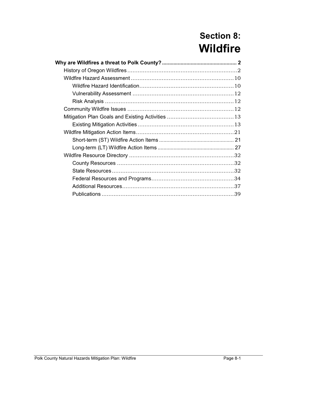 Section 8: Wildfire