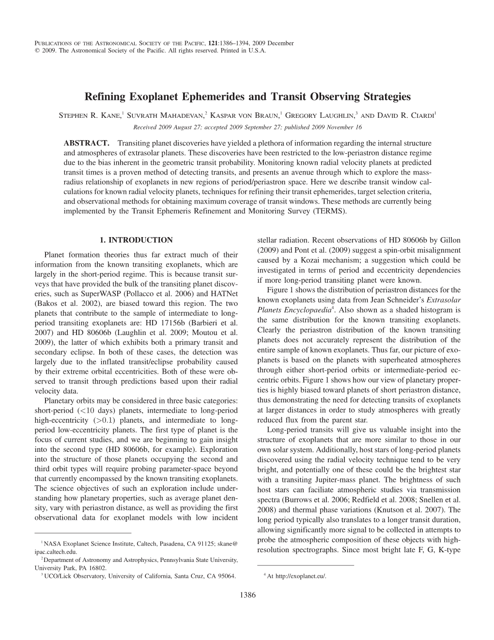 Refining Exoplanet Ephemerides and Transit Observing Strategies