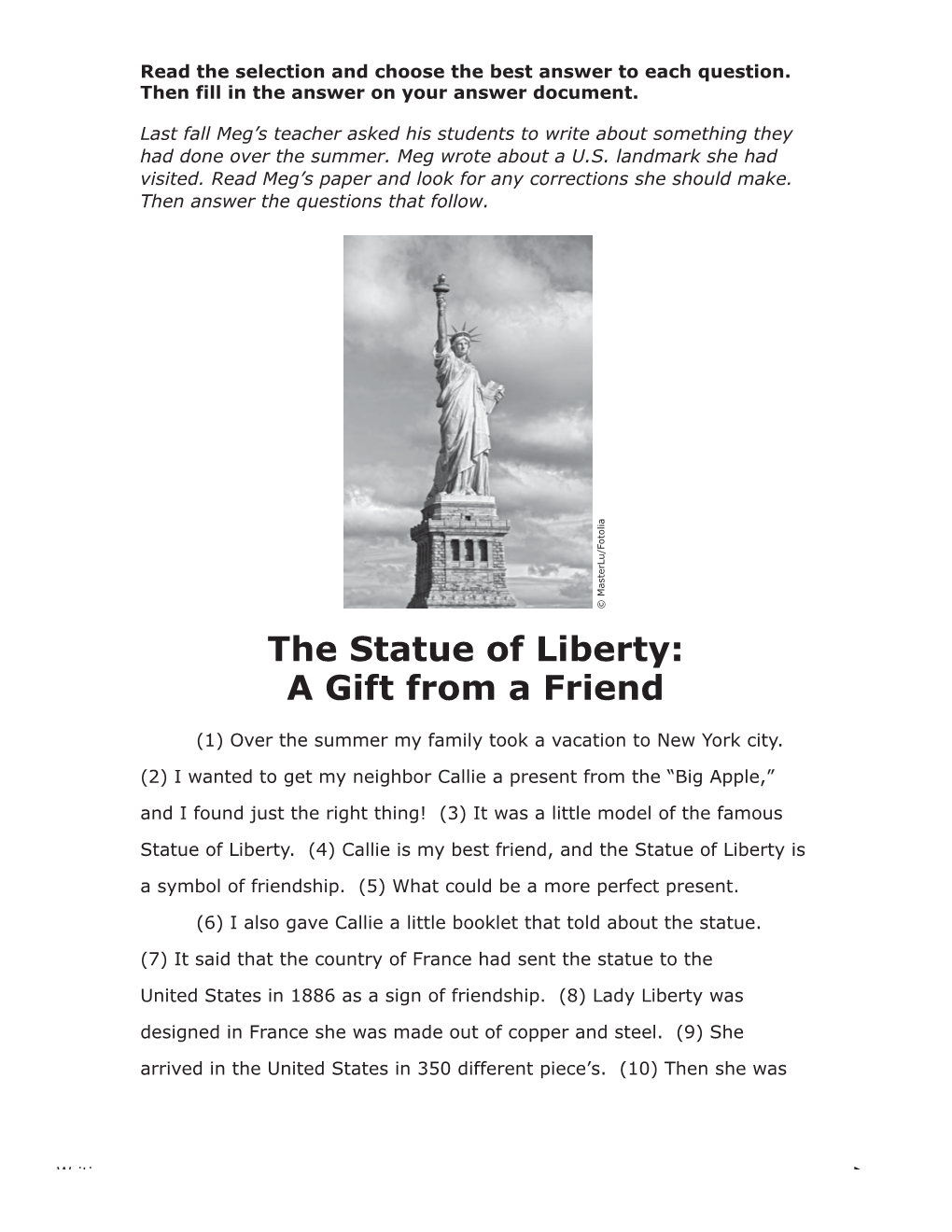 The Statue of Liberty: a Gift from a Friend