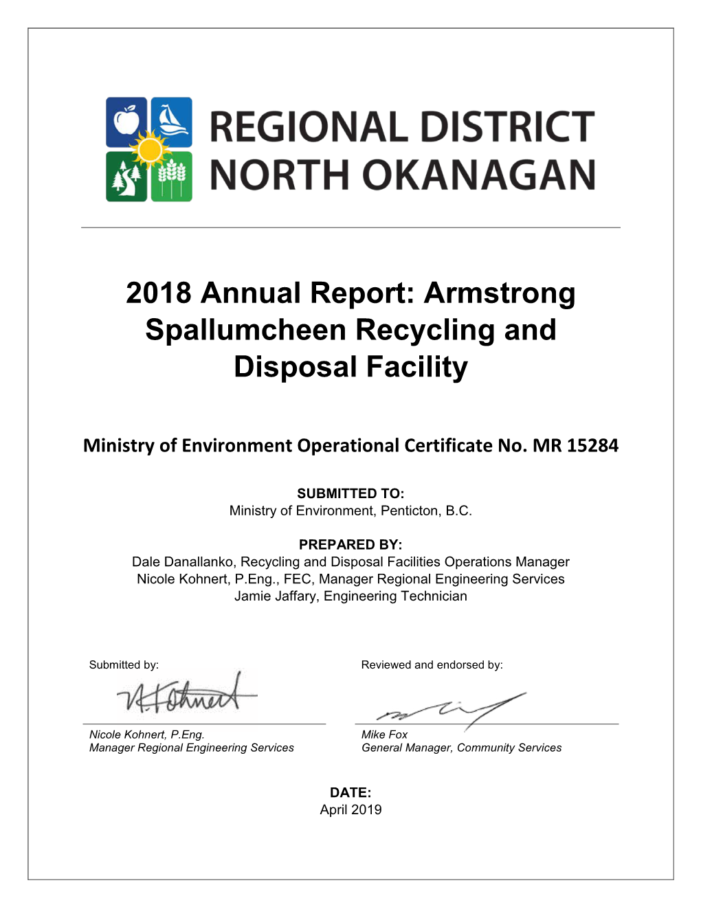 Armstrong Spallumcheen Recycling and Disposal Facility