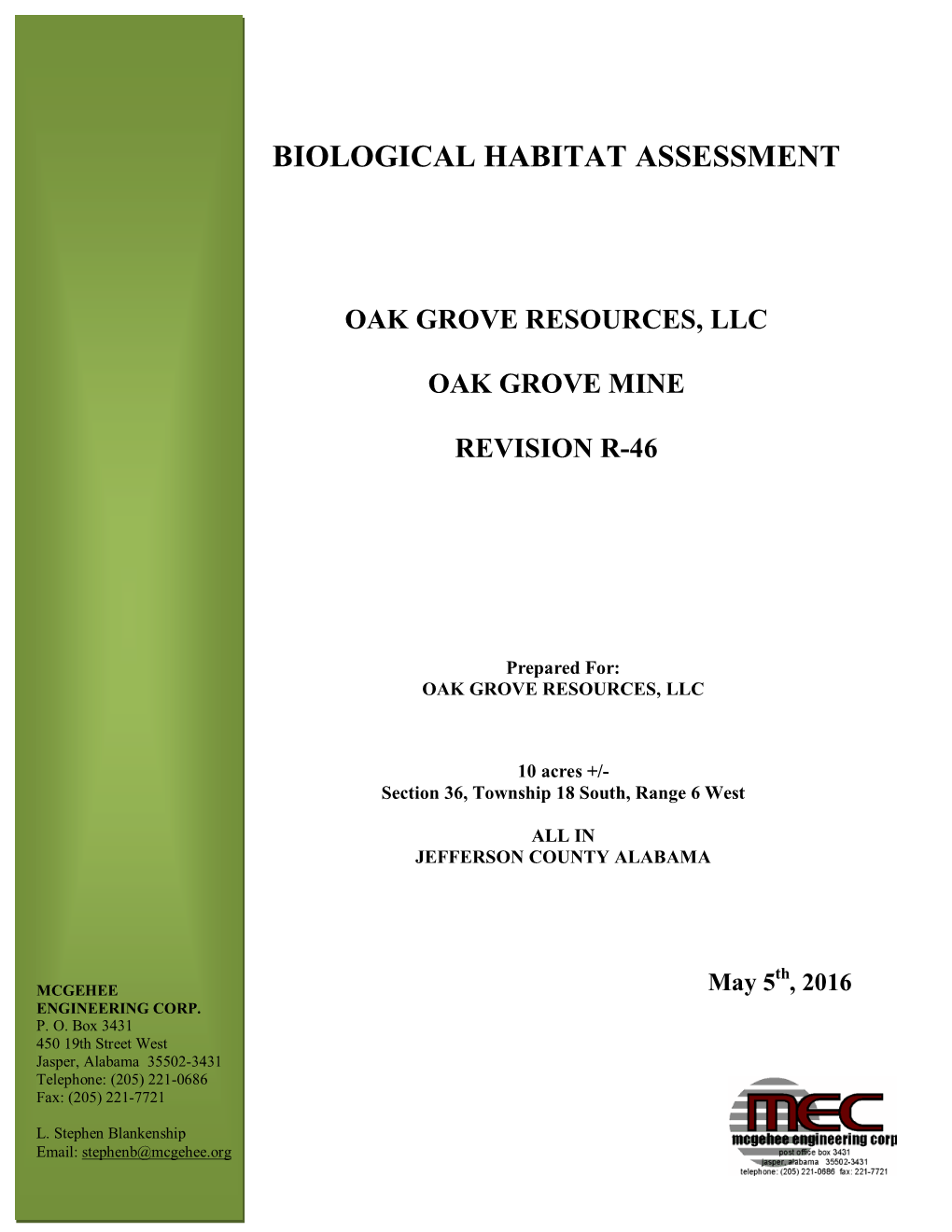 Biological Habitat Assessment