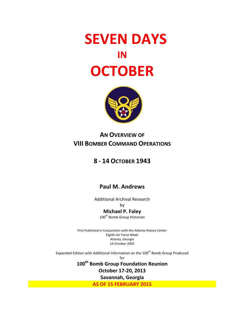 Seven Days in October