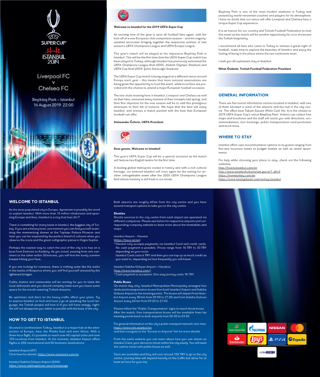 2019 UEFA Super Cup Supporters' Leaflet