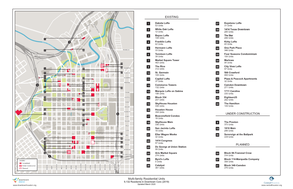 Downtown Residential Map – March 2020
