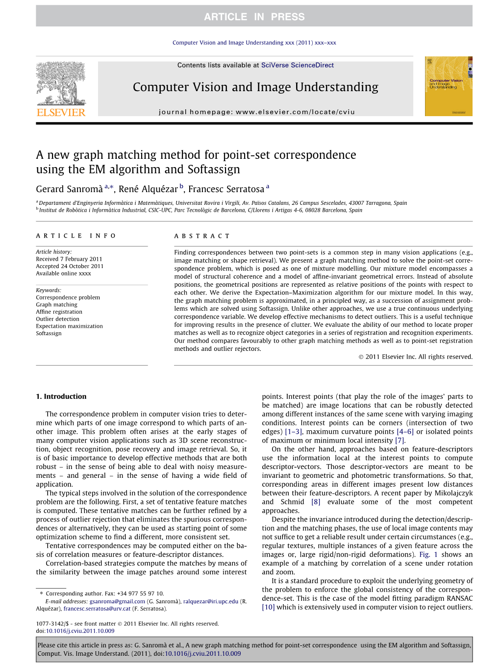 A New Graph Matching Method for Point-Set Correspondence Using the EM Algorithm and Softassign