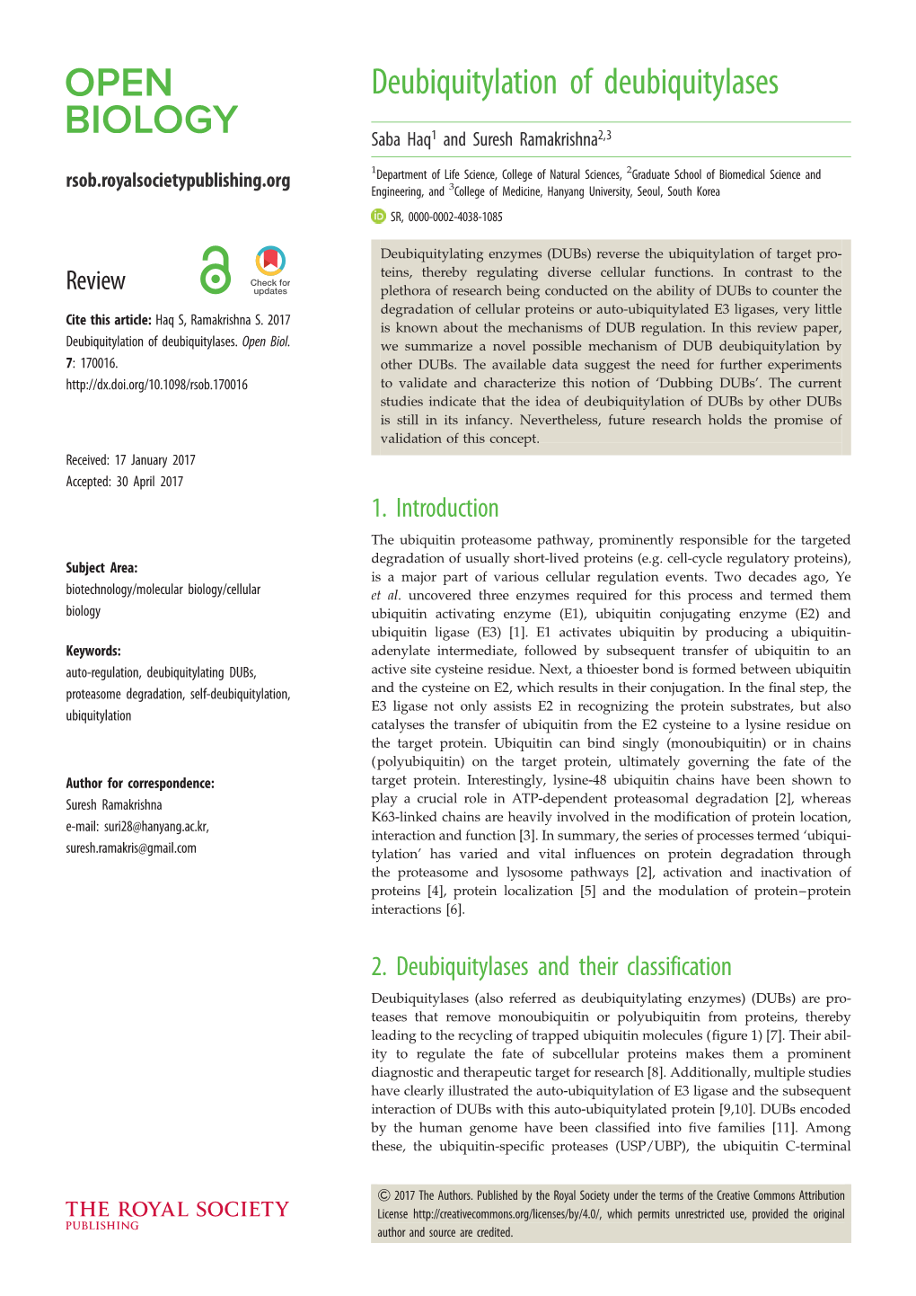 Deubiquitylation of Deubiquitylases.Pdf