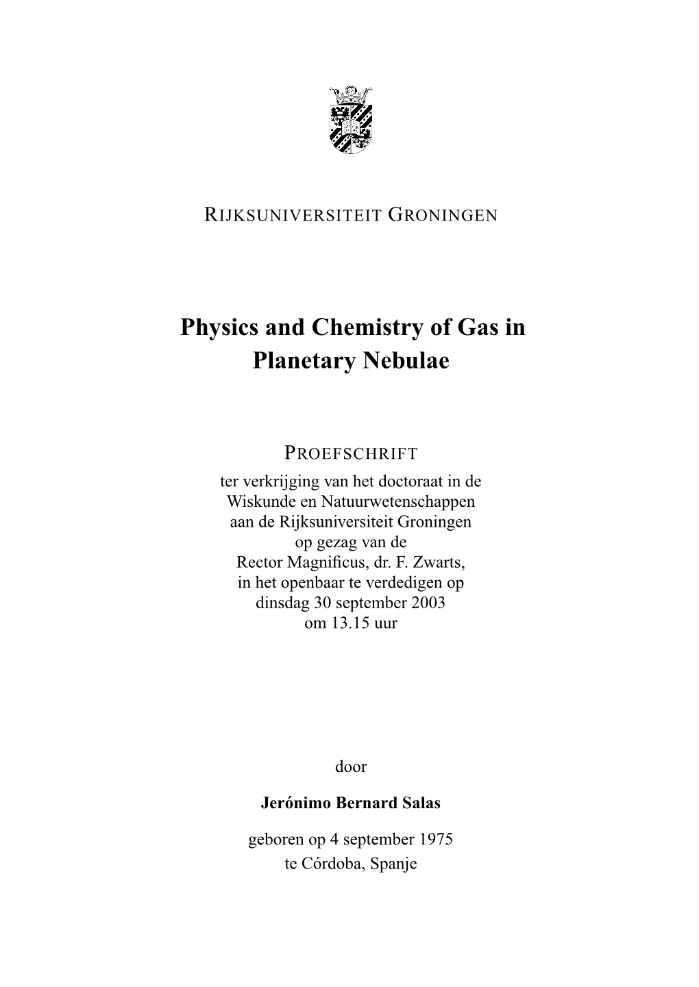 Physics and Chemistry of Gas in Planetary Nebulae