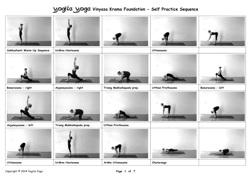 Vinyasa Krama Foundation - Self Practice Sequence