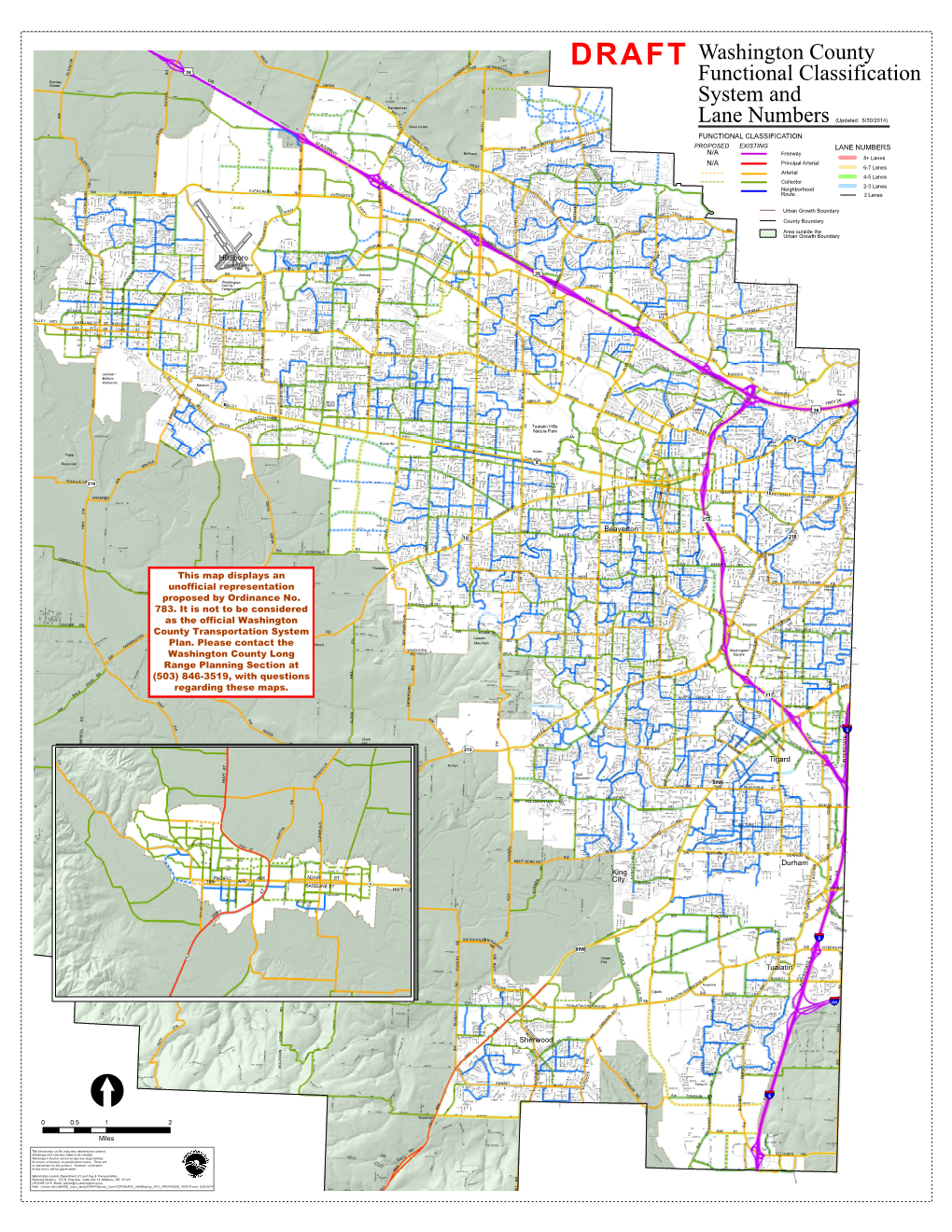 Washington County Functional Classification System and Lane