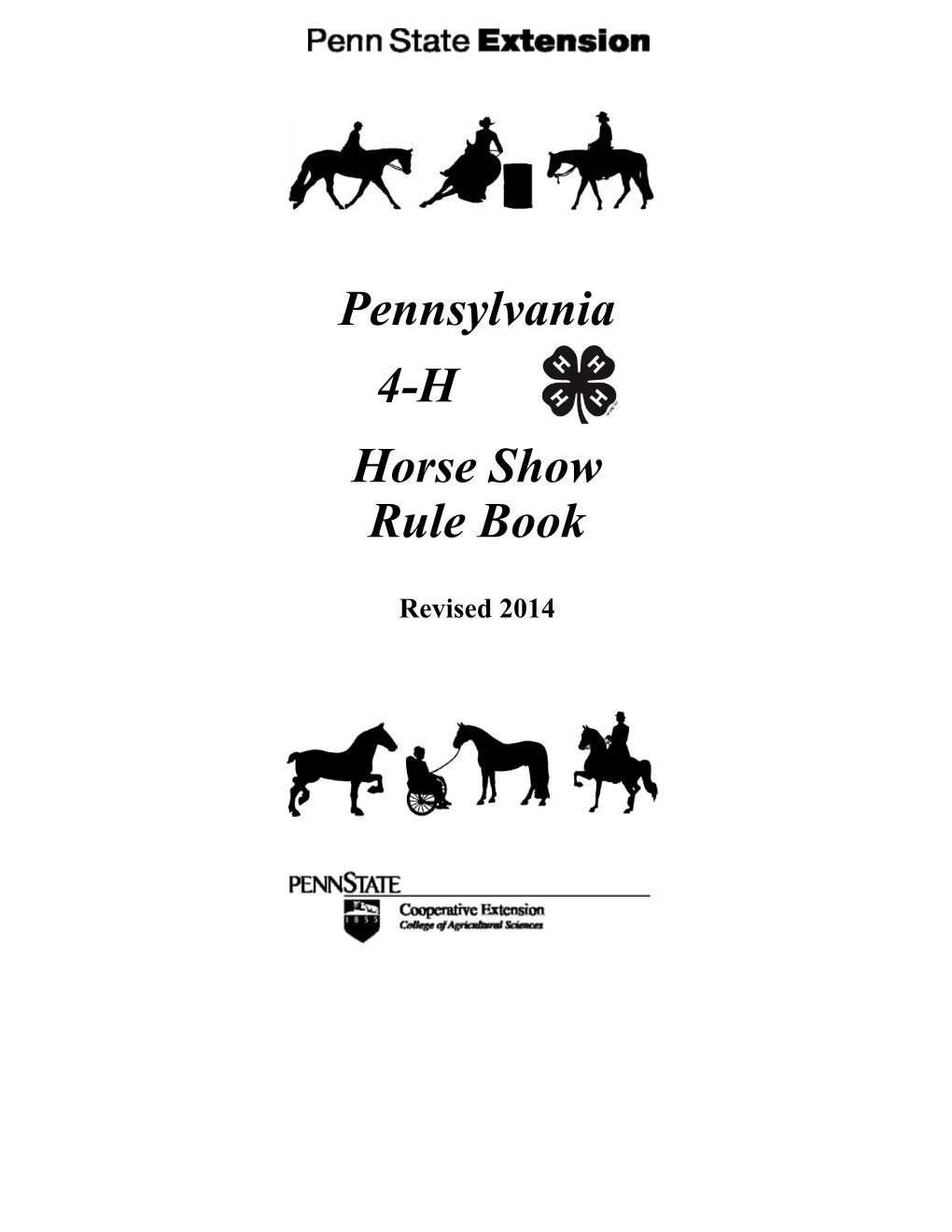 A0600G Pennsylvania 4-H Horse Show Rule Book