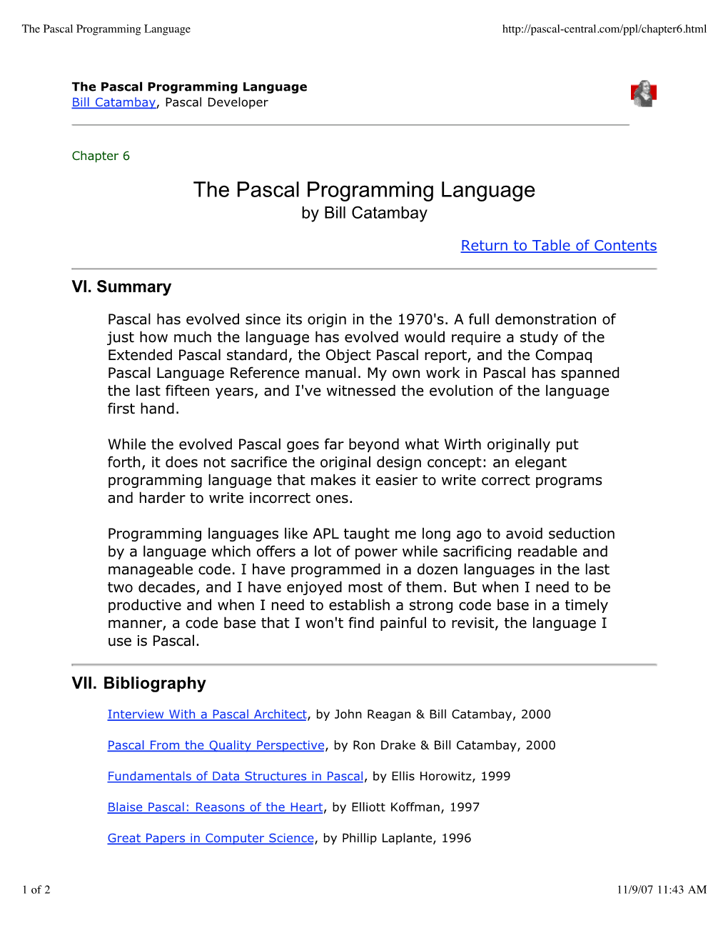 The Pascal Programming Language