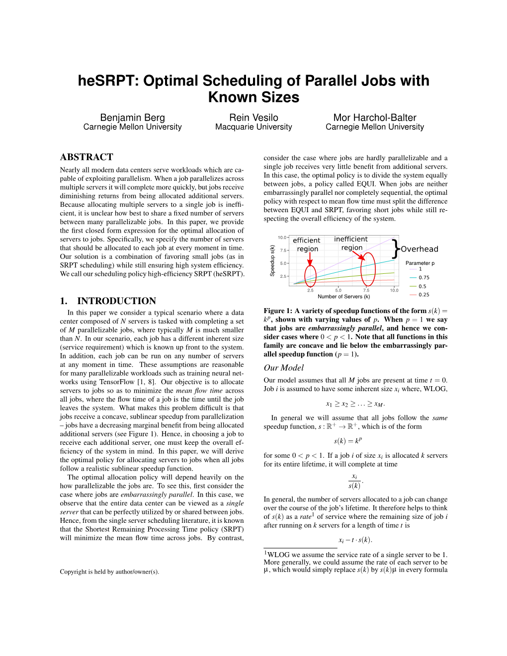 Hesrpt: Optimal Scheduling of Parallel Jobs