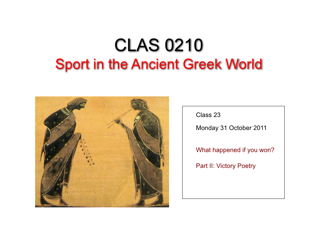 CLAS 0210 Class 23-2011.Pdf