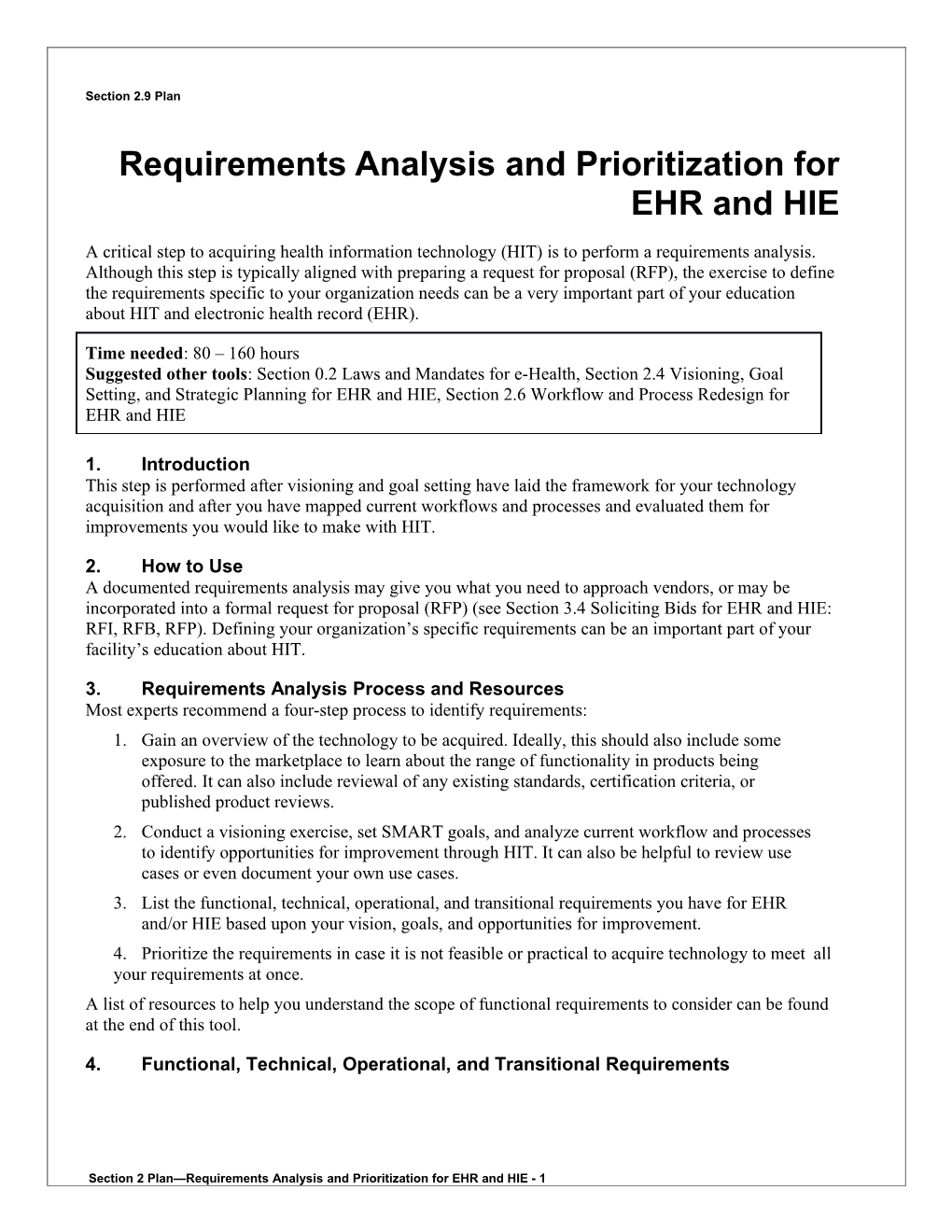 2 Requirements Analysis and Prioritization for E-Health