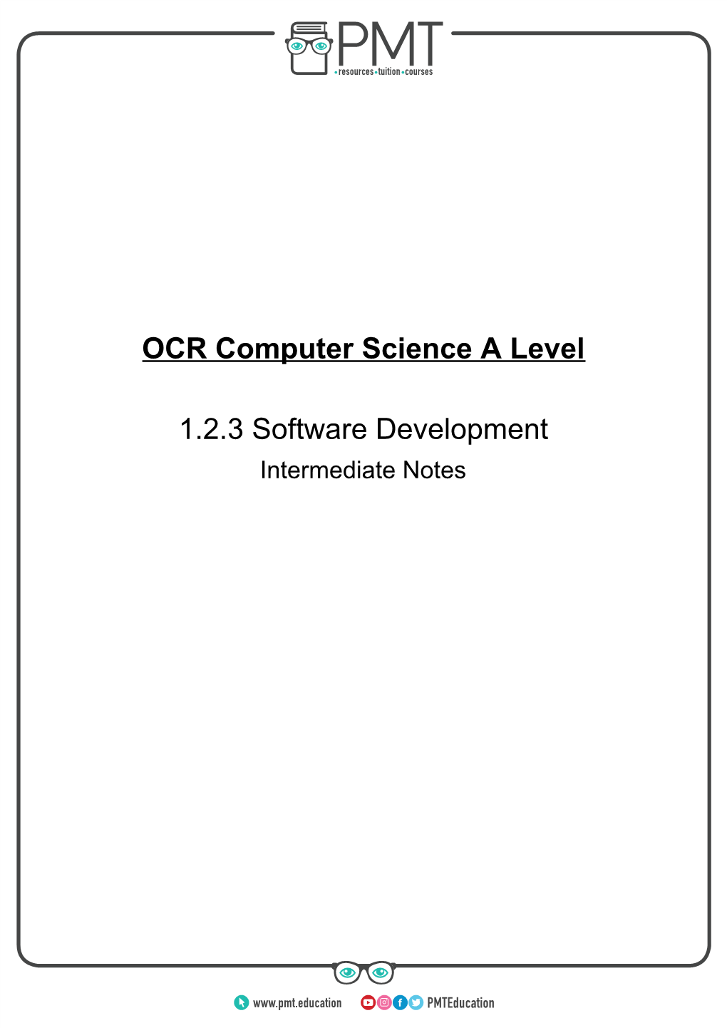 1.2.3 Software Development Intermediate Notes