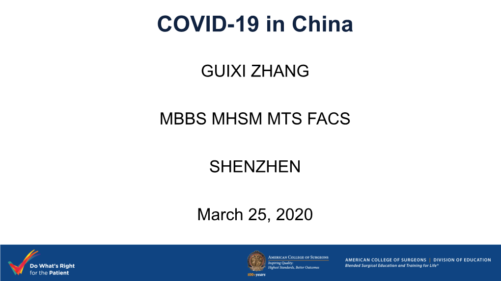 COVID-19 in China