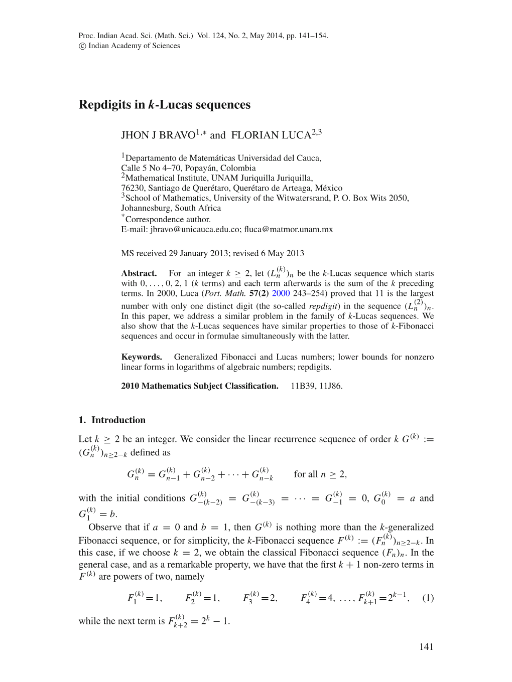 Repdigits in K-Lucas Sequences