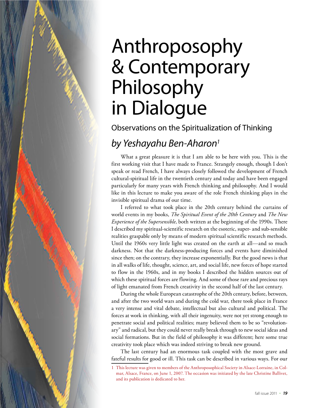 Anthroposophy & Contemporary Philosophy in Dialogue