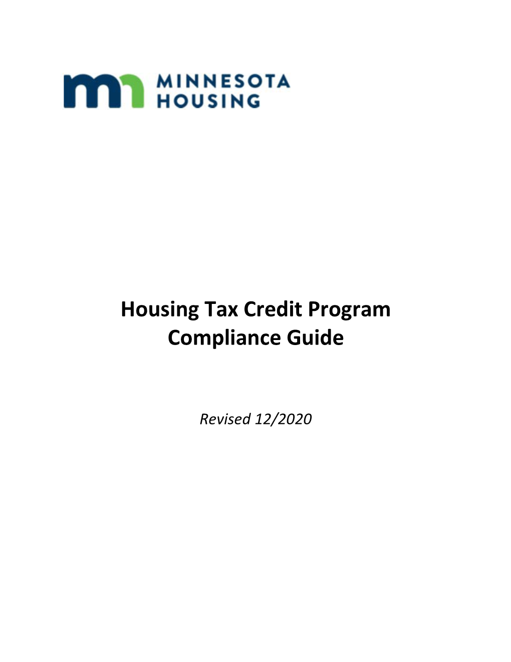 Housing Tax Credit Program Compliance Manual 2020