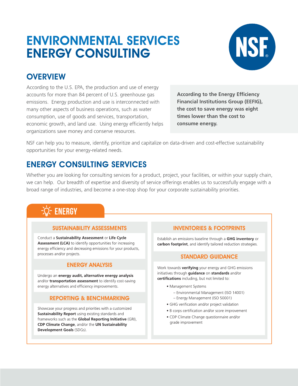 Environmental Services Energy Consulting