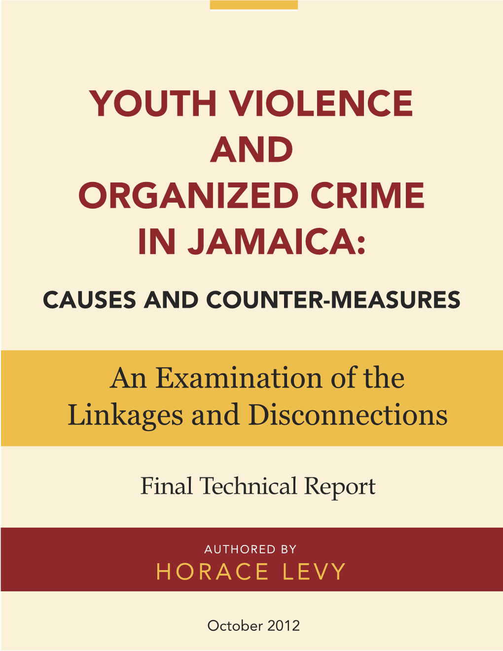 Youth Violence and Organized Crime in Jamaica